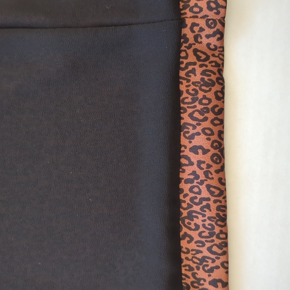 Bobeau Animal Leopard Print Open Front Cuffed Blazer Plus 2X Black Brown Cheetah - Picture 11 of 16